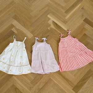 Cat & Jack Girls' White, Lilac, and Coral Striped Sundress Set